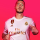 Eden Hazard posing for the cover of FIFA 20.
